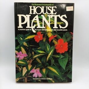 VTG The Illustrated Encyclopedia of House Plants Hardcover Book W. Dav…